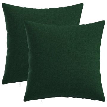 Federa 2 pz HEERLEN Verde Scuro 30 x 30 cm Tessuto