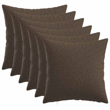 Federa 6 pz HEERLEN Tortora 30 x 30 cm Tessuto