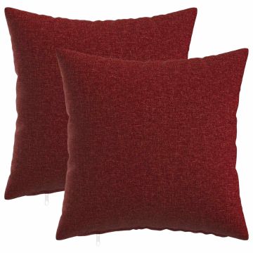 Federa 2 pz HEERLEN Rosso Vino 30 x 30 cm Tessuto