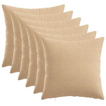 Federa 6 pz HEERLEN Crema 30 x 30 cm Tessuto