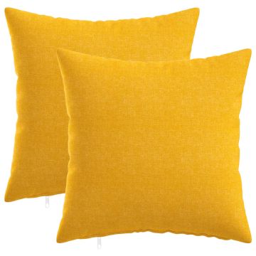 Federa 2 pz HEERLEN Giallo Chiaro 30 x 30 cm Tessuto