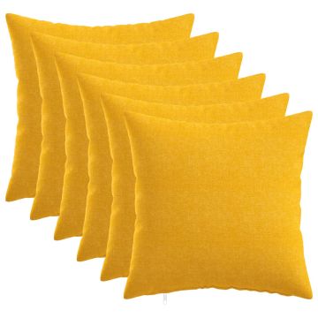 Federa 6 pz HEERLEN Giallo Chiaro 30 x 30 cm Tessuto