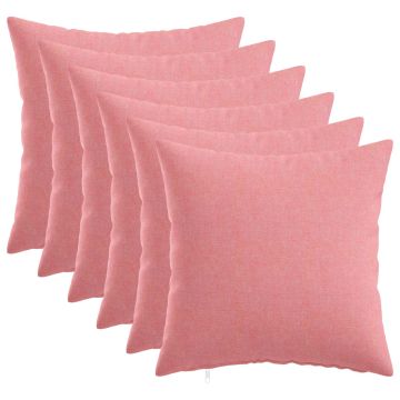 Federa 6 pz HEERLEN Rosa 30 x 30 cm Tessuto