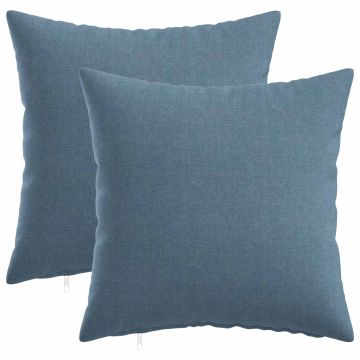 Federa 2 pz HEERLEN Blu jeans 30 x 30 cm Tessuto