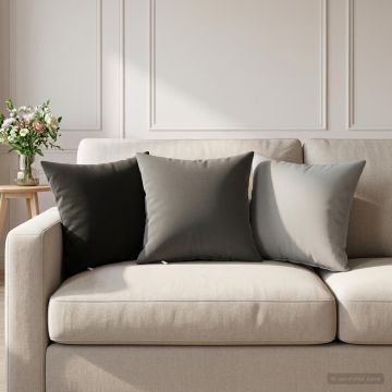 Federa 6 pcs HEERLEN Antracite 30 x 30 cm Poliestere