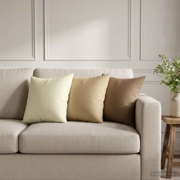 Federa 6 pcs HEERLEN Beige 30 x 30 cm Poliestere