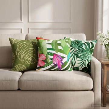 Federa 6 pcs HEERLEN Design a foglia 30 x 30 cm Poliestere