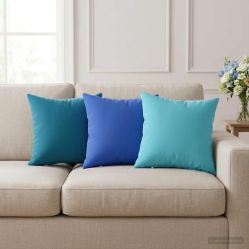 Federa 6 pcs HEERLEN Turchese 30 x 30 cm Poliestere