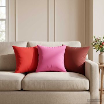 Federa 2 pcs HEERLEN Rosso Vino 30 x 30 cm Poliestere