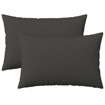 Federa 2 pz HEERLEN Grigio Scuro 30 x 50 cm Tessuto