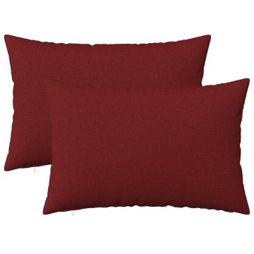 Federa 2 pz HEERLEN Rosso Vino 30 x 50 cm Tessuto
