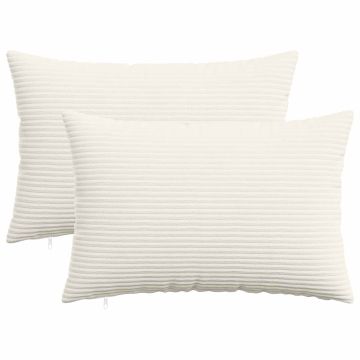 Federa 2 pcs HEERLEN Crema 30 x 50 cm corduroy