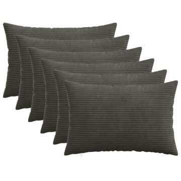 Federa 6 pz HEERLEN Antracite 30 x 50 cm corduroy