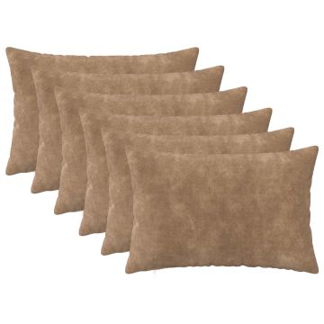Federa 6 pcs HEERLEN Tortora 30 x 50 cm Fleece in microfibra