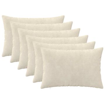 Federa 6 pcs HEERLEN Crema 30 x 50 cm Fleece in microfibra