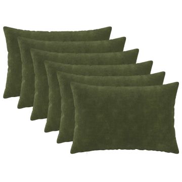 Federa 6 pcs HEERLEN Verde 30 x 50 cm Fleece in microfibra