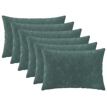 Federa 6 pcs HEERLEN Blu mare 30 x 50 cm Fleece in microfibra