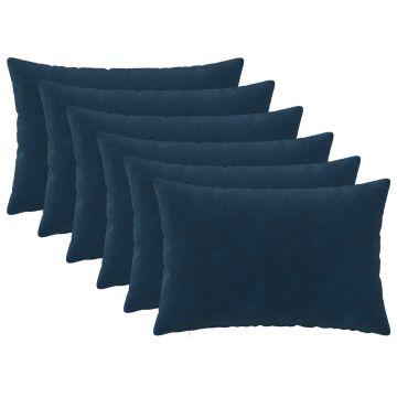 Federa 6 pcs HEERLEN Blu 30 x 50 cm Fleece in microfibra