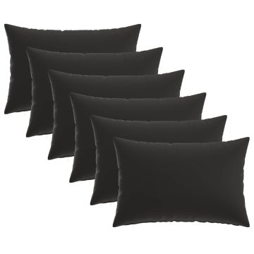 Federa 6 pcs HEERLEN Nero 30 x 50 cm Poliestere