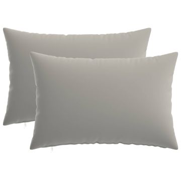Federa 2 pcs HEERLEN Grigio 30 x 50 cm Poliestere
