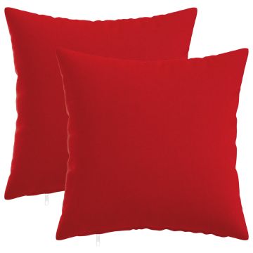 Federa 2 pz HEERLEN Rosso 35 x 35 cm Tessuto