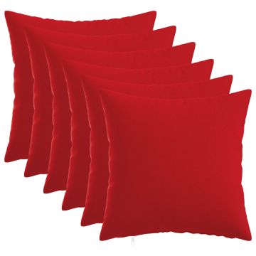 Federa 6 pz HEERLEN Rosso 35 x 35 cm Tessuto