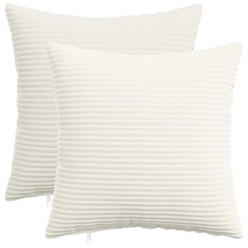 Federa 2 pcs HEERLEN Crema 35 x 35 cm corduroy