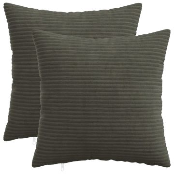 Federa 2 pcs HEERLEN Antracite 35 x 35 cm corduroy
