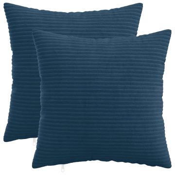 Federa 2 pcs HEERLEN Blu navy 35 x 35 cm corduroy