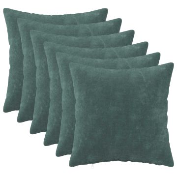 Federa 6 pcs HEERLEN Blu mare 35 x 35 cm Fleece in microfibra
