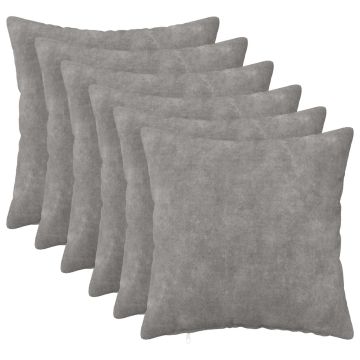 Federa 6 pcs HEERLEN Grigio Chiaro 35 x 35 cm