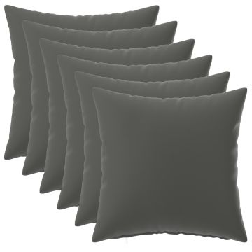 Federa 6 pcs HEERLEN Antracite 35 x 35 cm Poliestere