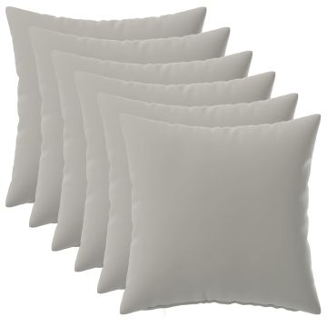 Federa 6 pcs HEERLEN Grigio 35 x 35 cm Poliestere