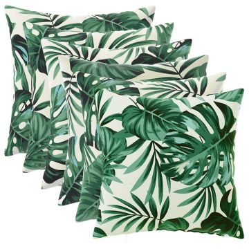 Federa 6 pcs HEERLEN Motivo a Foglie 35 x 35 cm Poliestere