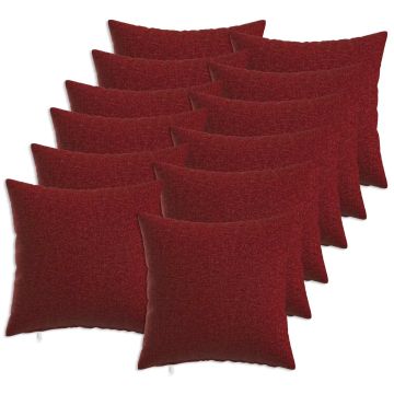 Federa 12 pz HEERLEN Rosso Vino 40 x 40 cm Tessuto