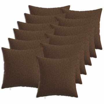 Federa 12 pz HEERLEN Marrone 40 x 40 cm Tessuto