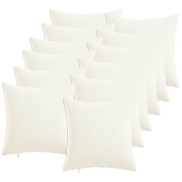 Federa 12 pz HEERLEN Bianco 40 x 40 cm Tessuto
