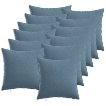 Federa 12 pz HEERLEN Blu jeans 40 x 40 cm Tessuto