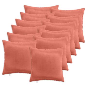 Federa 12 pcs HEERLEN Rosso Arancio 40 x 40 cm corduroy