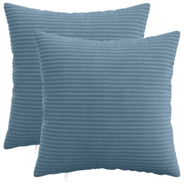 Federa 2 pcs HEERLEN Blu 40 x 40 cm corduroy