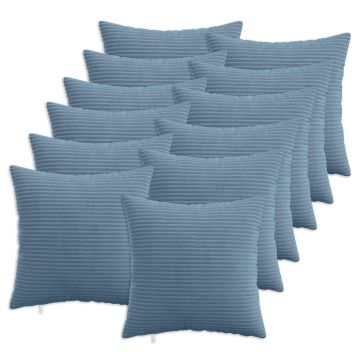 Federa 12 pcs HEERLEN Blu 40 x 40 cm corduroy