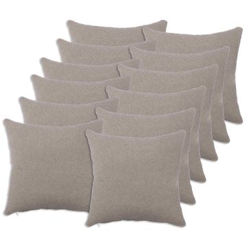 Federa 12 pcs HEERLEN Grigio Chiaro 40 x 40 cm Bouclé
