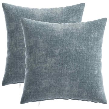Federa 2 pz HEERLEN Azzurro 40 x 40 cm Tessuto Chenille