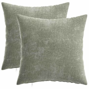 Federa 2 pz HEERLEN Verde 40 x 40 cm Tessuto Chenille