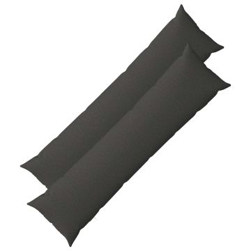 Federa 2 pz HEERLEN Grigio Scuro 40 x 145 cm Tessuto