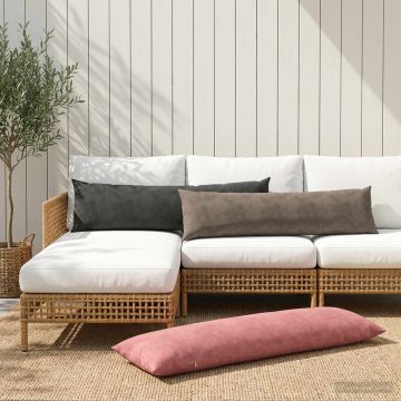 Federa 2 pcs HEERLEN Grigio Scuro 40 x 145 cm Velluto