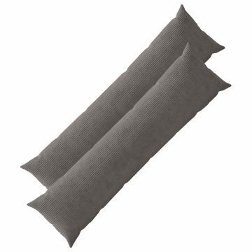 Federa 2 pcs HEERLEN Grigio Scuro 40 x 145 cm corduroy