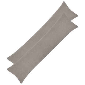 Federa 2 pcs HEERLEN Grigio Chiaro 40 x 145 cm Bouclé