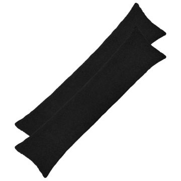 Federa 2 pcs HEERLEN Nero 40 x 145 cm Bouclé