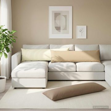 Federa 2 pcs HEERLEN Crema 40 x 145 cm Poliestere